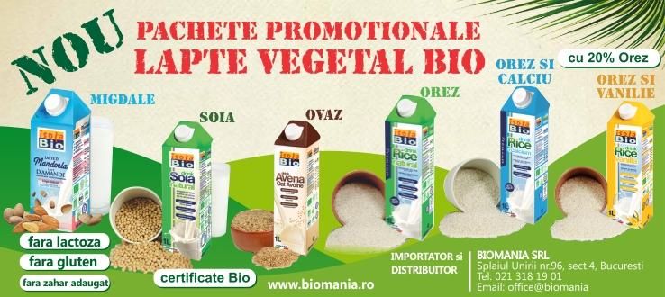 Acum, laptele vegetal bio la pachete promotionale