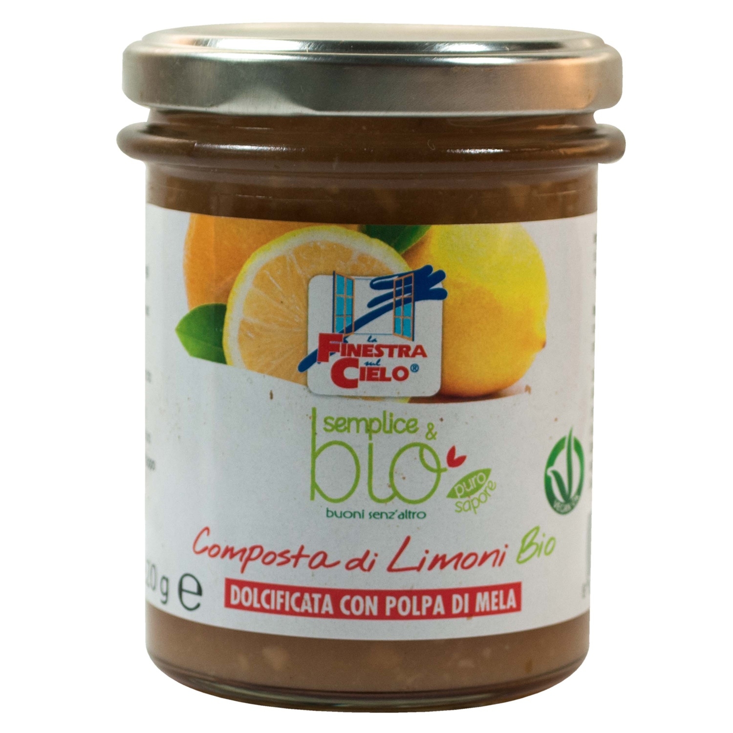 Gem bio de lamaie (indulcit cu pulpa de mere) 220g (produs vegan)