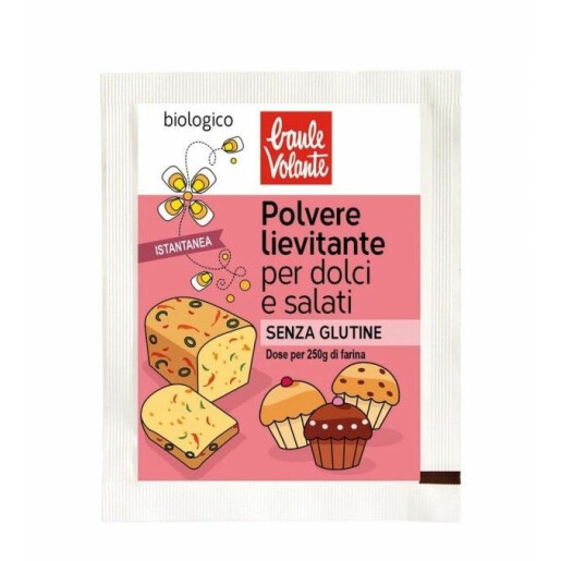 Praf de copt bio pentru preparate dulci si sarate (2 plicuri x 9g), fara gluten, Baule Volante 18g