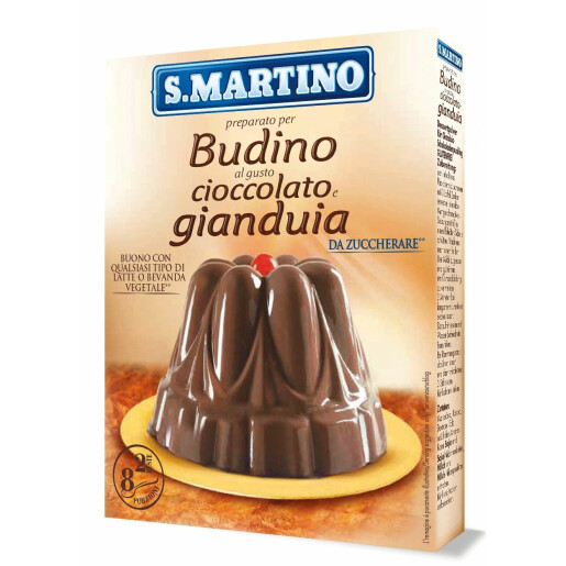 Preparat pentru Budinca de ciocolata si gianduia, fără gluten (8 portii), S.Martino, 96g