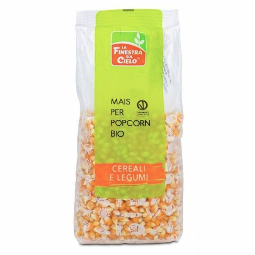 Porumb bio pentru floricele (popcorn), vegan, La Finestra Sul Cielo 500g
