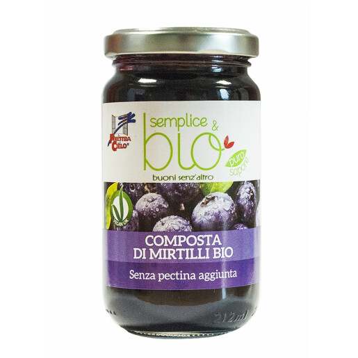 Gem bio de afine fara pectina (indulcit cu pulpa de mere) 220g (produs vegan)