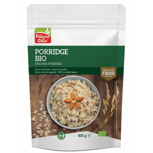 Porridge Bio, cu migdale, cocos si seminte, fara zahar, vegan, La Finestra Sul Cielo, 400g
