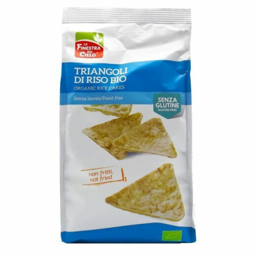 Snack triunghiular bio din orez 100g (fara gluten, fara drojdie)