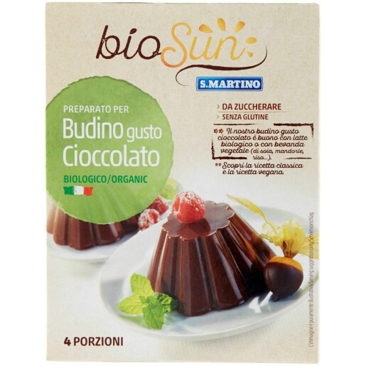 Pudră pentru budincă de ciocolată bio fără gluten, vegan 50g bioSUN 