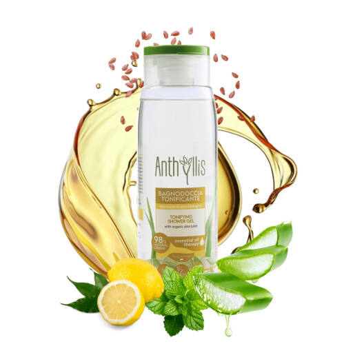 Sampon si gel de dus tonifiant cu Aloe ECO BIO Anthyllis 300 ml