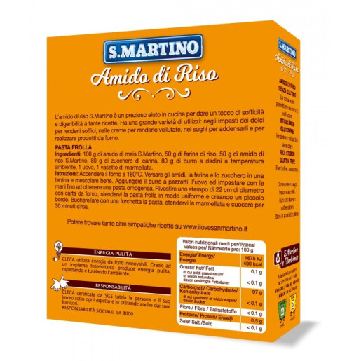 Amidon de orez, fara gluten, S.Martino 180g