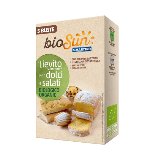 Praf de copt bio fara gluten, vegan (5 plicuri x 16g) 80g bioSUN
