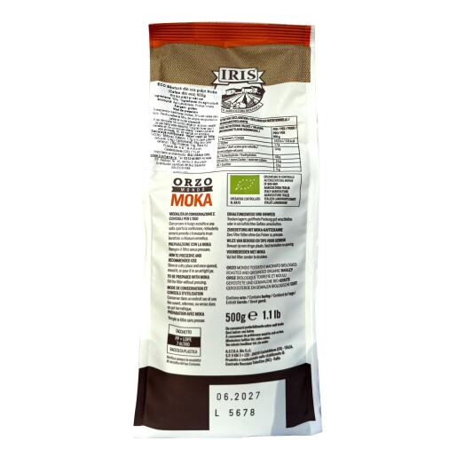 Băutura bio din orz prajit, macinat (Cafea din orz) MOKA Iris Bio, 500g