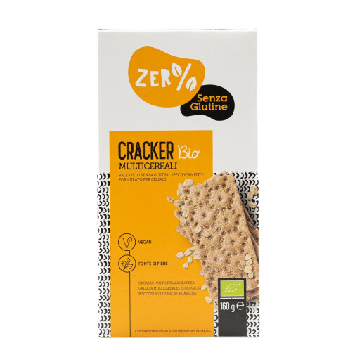 Crackers bio multicereale, fara gluten, Zer%Glutine 160g