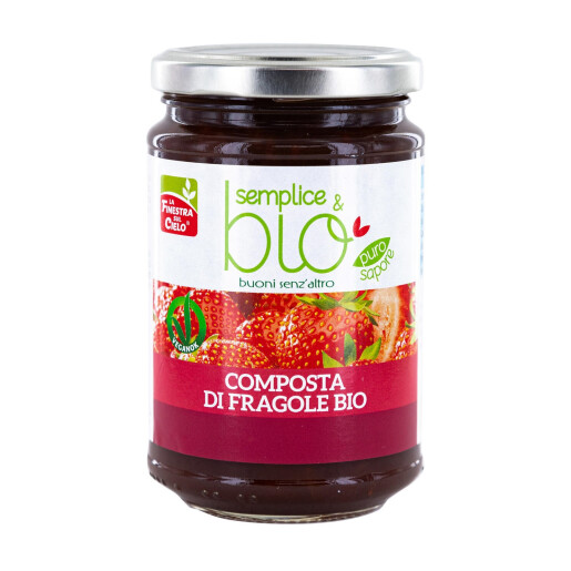 Gem bio de capsune, vegan, La Finestra Sul Cielo 320g