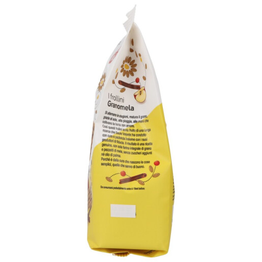 Biscuiți integrali Bio GRANOMELA, cu măr, fără zahăr adăugat, vegani – Baule Volante, 250g