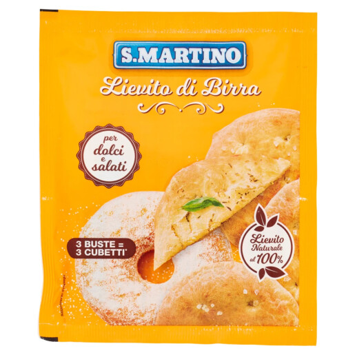 Drojdie de bere activa uscata, fara gluten, pentru preparate dulci si sarate, S.Martino (3 plicurix10g) 30g