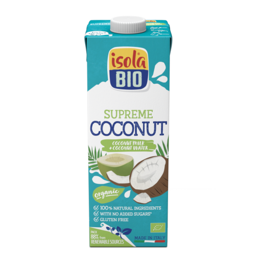 Băutura bio din nuca de cocos Supreme, fara gluten, Isola Bio 1L