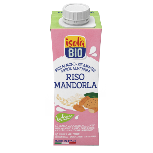 Băutura bio din orez cu migdale Isola Bio 250ml (fara gluten, fara lactoza)