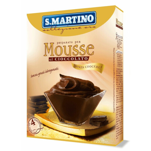 Preparat pentru Mousse de ciocolata fără gluten, fără coacere (4 portii), S.Martino, 115g