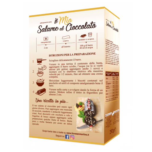Mix pentru salam de biscuiti cu ciocolata, fără coacere, S.Martino, 292g