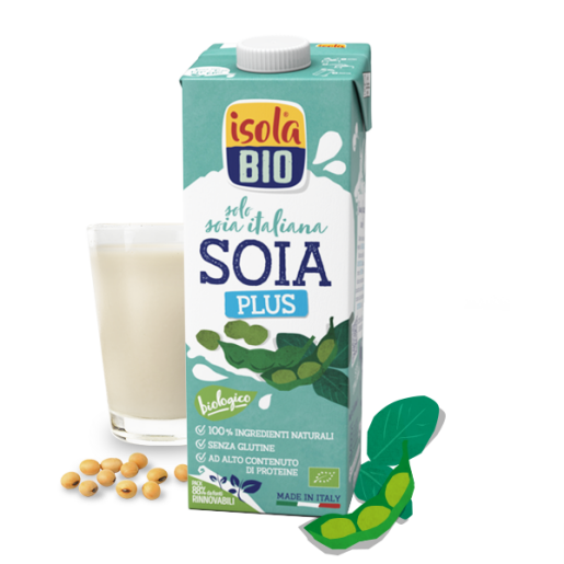 Băutură Bio din Soia, Plus, fără gluten, Isola Bio, 1l