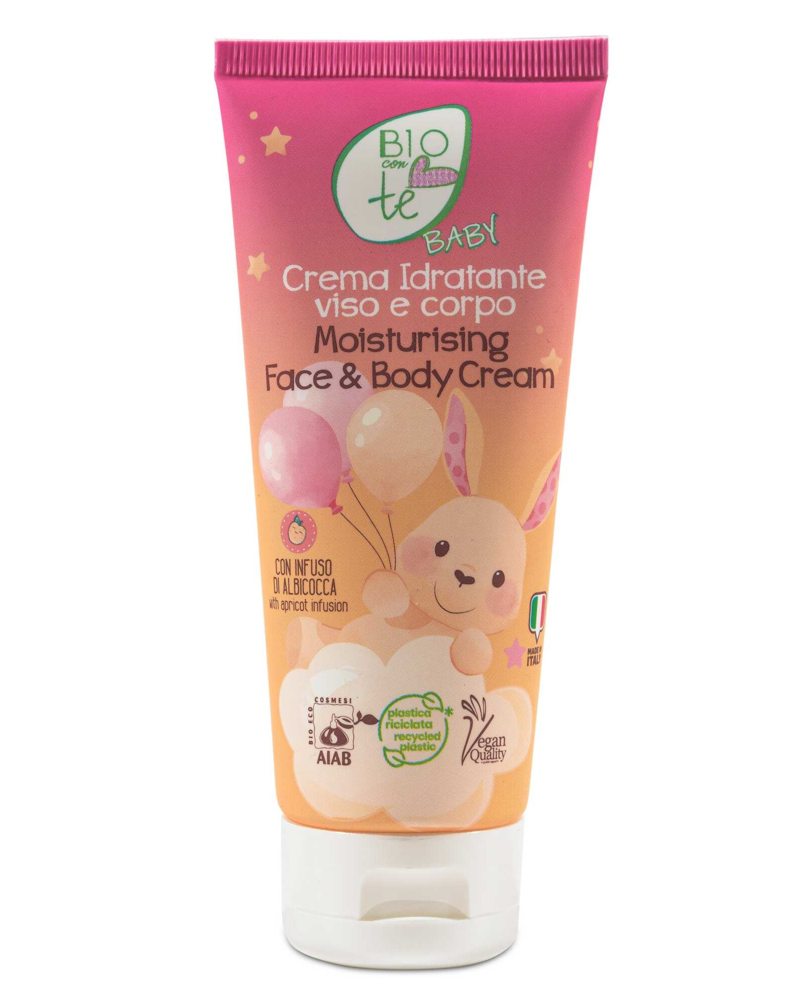 Crema hidratanta Bio pentru fata si corp, cu infuzie de caise si
