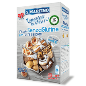 Mix pentru prăjituri si biscuiti fără gluten, S.Martino, 380g