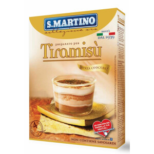 Preparat pentru Tiramisu fără gluten, fără coacere (8 portii), S.Martino, 170g