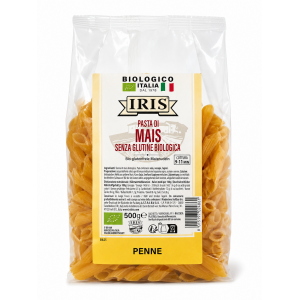 Paste bio Penne din porumb 100%, fara gluten, Iris 500g. 