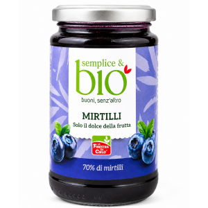 Gem bio de afine (indulcit cu suc si pulpa de mere), 70% continut de fruct, La Finestra Sul Cielo 320g