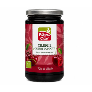 Gem Bio de cirese (indulcit cu suc si piure de mere), cu 70% continut de fruct, La Finestra Sul Cielo, 320g
