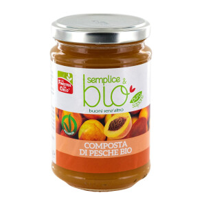 Gem bio de piersici (indulcit cu pulpa de mere), La Finestra Sul Cielo 320g 
