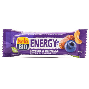 Baton Energy cu afine si curmale, Isola Bio 40g