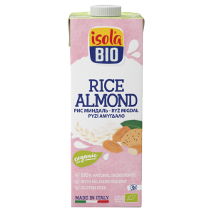 Bautura bio din orez cu migdale Isola Bio 1L (fara gluten, fara lactoza) 