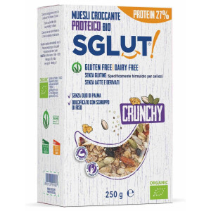 Musli bio crocant proteic fara gluten (vegan, fara lapte) SGLUT 250g 