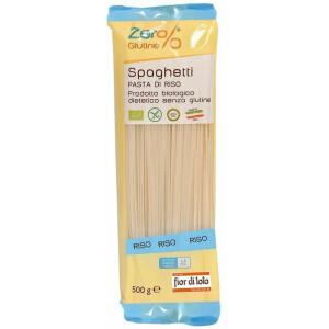 Paste bio Spaghete din orez, fara gluten, Fior di Loto 500g