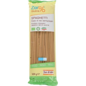 Paste bio Spaghete din orez integral, fara gluten, Fior di Loto 500g