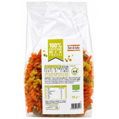 Paste bio Fusilli mix de linte (galbena, verde, rosie), fara gluten, vegan, Fior di Loto 225g