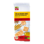 Crackers bio sarati la suprafata, cu ulei extravirgin de masline 10%, vegan, La Finestra Sul Cielo 250g