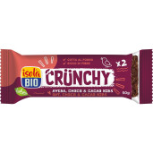 Baton Bio crocant cu ovăz, ciocolată și boabe de cacao Isola Bio 50g