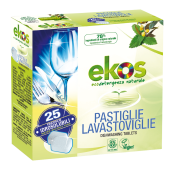 Tablete ECO hidrosolubile pentru masina de spalat vase, vegan, (25 buc.) Ekos 480g