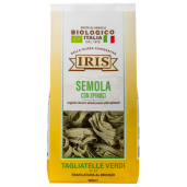 Paste bio Tagliatelle din grau dur cu spanac, Iris 500g.